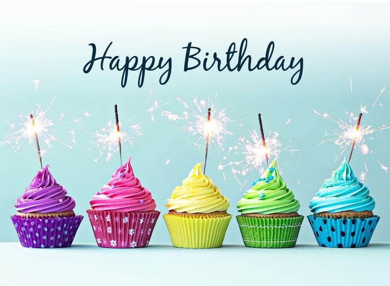CEO Cards - Birthday Greeting Cards (Cupcake Sparklers), 5x7 Inches, 25 Cards & 26 White Envelopes (B1605) - Image 2